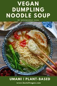 Flavorful Dumpling Noodle Soup Video Recipe In 2020 Vegan Asian Recipes Good Healthy Recipes Noodle Soup