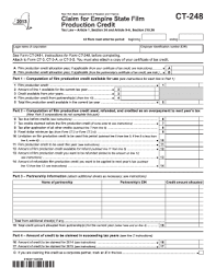 Hugh melvin nui galway 2013. Claim For Empire State Film Production Credit Ct248 Department Of Fill Out And Sign Printable Pdf Template Signnow