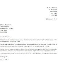 Warehouse cover letter examples for workers and associates. Picker Packer Job Application Cover Letter Example Learnist Org
