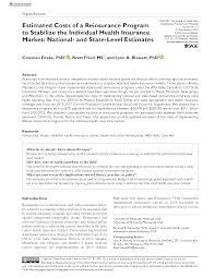 Maybe you would like to learn more about one of these? New Shadac Article For Inquiry Estimates The Cost Of National And State Level Reinsurance Programs For Stabilizing The Individual Health Insurance Markets Shadac