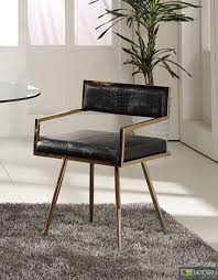Alejandro Modern Arm Chair In Black Rose Gold In 2020 Metal Dining Chairs Modern Dining Chairs Dining Chairs