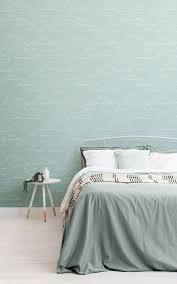 Teal Kids Cloud Wallpaper Kids Bedroom Design Muralswallpaper Bedroom Feature Wallpaper Bedroom Wallpaper Pastel Wallpaper Bedroom