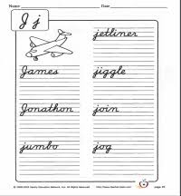 Download individually or the whole set at once. Writing Cursive J Cursive Practice Worksheets Teachervision