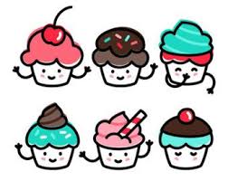 Cute Cupcakes Digital Clip Art Set Clipart Clip Art Muffins Cakes For Scrapbooking Logo Design Graph Cupcake Drawing Cute Cupcake Drawing Cute Cupcakes