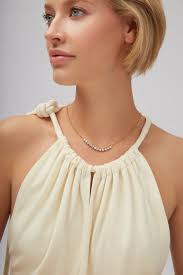 Floating Diamond Necklace: 3ct 18K Gold Round Brilliant