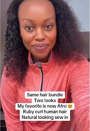 Natural Looking Sew In with Ruby Curl Hair