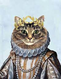 Tabby Cat Art Print Cat Queen Royal Cat Tabby Cat Print Etsy Em 2021 Coisas De Gato Bichinhos Fofos Gatos