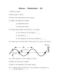 Students must answer questions about the different parts of transverse and longitudinal waves. 33 Waves Worksheet Middle School Worksheet Project List