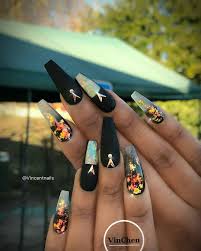 Matte black stiletto false nails! 11 Best Long Black Nails Ideas Black Nails Nails Cute Nails