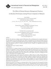 Performance feedback interviews as affective events: Pdf The Effect Of Human Resource Management Practices On Business Performance Among Private Companies In Malaysia
