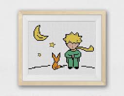 Aida 14, ivory 98w x 66h stitches size: Bogo Free The Little Prince Cross Stitch Pattern Needlecraft Le Petit Prince Embroidery Needlework Pdf In Kanavice Ornekleri Kanavice Tasarimlari Kanaviceler
