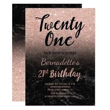 Black And Gold 21st Birthday Invitations Create Your Own Invitation Zazzle Com 21st Birthday Invitations Gold Glitter Invitation Glitter Invitations