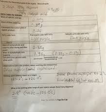 Solved Calculate The Theoretical Yield Of The Aspirin Sh Chegg Com