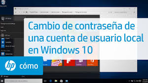 Muchas veces sucede el caso en que instalamos windows 10 en otro idioma que no es el que queremos. Cambio De Contrasena De Una Cuenta De Usuario Local En Windows 10 Hp Computers Hpsupport Youtube