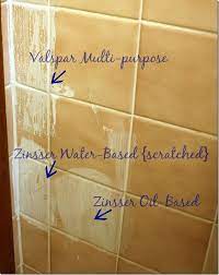 To Prime Tile For Painting Use Zinsser Oil Based Primer Painting Tile Tile Bathroom Ceramic Floor Tile