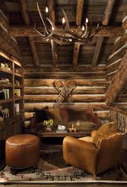 Injecting rustic style into your cabin living room starts with a beautiful rustic fireplace, it can be decorated with rough stone or even with rough wood. Moose Creek Lodge 19 Small Log Cabin Log Cabin Interior Cabin Interiors