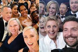 When ellen was planning the selfie, she thought it would be meryl, and maybe julia roberts. Charlize Theron Rivals Ellen Degeneres Oscar Selfie With Epic Pic Flipboard