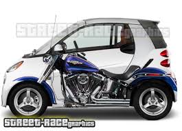 Car & truck racing stripes. Smart Fortwo Side Part Wrap Harley Davidson Graphics 014