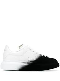 Alexander Mcqueen Spray Paints Oversized Sneakers Black And White Alexander Mcqueen Oversized Spray Paint Effect Sneakers White In 2020 Alexander Mcqueen Sneakers Women Alexander Mcqueen Oversized Sneakers Alexander Mcqueen