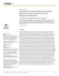 15 healthy life expectancy, which is defined as the period of life without significant disability, is 62 years for men compared to 66 years for women. Pdf Obesity And Unhealthy Lifestyle Associated With Poor Executive Function Among Malaysian Adolescents