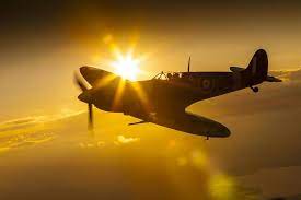 Spitfire Sunset Fighter Aircraft Aircraft Supermarine Spitfire