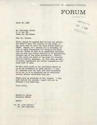 Letter From Richard A Miller To Girard 1958 Responding To A Letter From Girard Architectural Forum Associate Editor Richard A Miller Assures Girard That T