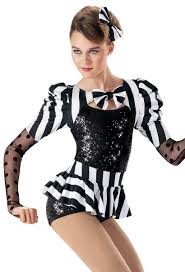 Black And White Striped Dance Costume Sequin Stripe Peplum Biketard Weissman Costumes Dance Outfits Cute Dance Costumes Dance Costumes