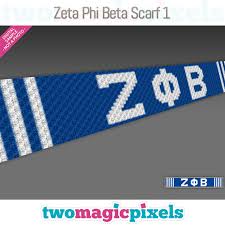 Zeta Phi Beta C2c Scarf 1 Pattern Zpb Sorority Graph Pdf Download C2c Row By Row Counts Included