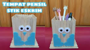 Membuat Tempat Pensil Dari Stik Es Krim
