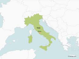 Italy map by googlemaps engine: Map Of Italy With Neighbouring Countries Free Vector Maps