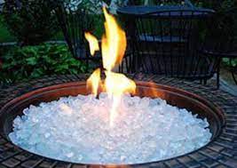Fire Pit Glass Rocks For Outdoor Propane Gas Fireplace White Ice Crystals 10 Lbs Glass Fire Pit Fire Glass Gas Fire Pits Outdoor