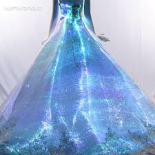 Glow In The Dark Wedding Dress Led Fiber Optic Bridal Wedding Gown Glowing Dress Light Up Dresses Gowns Evil Queen Costume