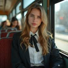 Hot Schoolgirl Handjob in the Bus (Erotic Audio Porn 4 man)