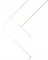 Ce ne sera plus le cas si vous optez pour un papier peint géométrique ! Papier Peint Geometrique Esta Home Lignes Graphiques Blanc Et Or 139143