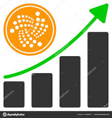 Iota Coin Growth Chart Flat Icon Stock Vector Ahasoft