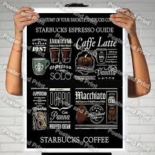 Starbucks Espresso Guide Chalkboard Poster Know Your Coffee Chart Cappuccino Recipe Drinks Latte Milk Coffee Men Coffee Smoothies Coffee Recipes Coffee Chart