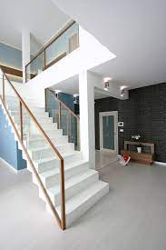 White By Svoya Studio Home Stairs Design Stair Railing Design Modern Stairs