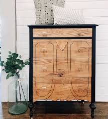 General Finishes Lamp Black With Natural Wood Drawers Painted Dresser In 2020 Black Lamps Wood Drawers Painted Dresser