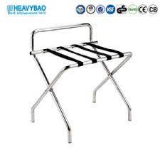 This foldable stand will encourage guests to make themselves at home! China Heavybao Durable Foldable Luggage Stand Metal Luggage Shelf China Folding Luggage Rack Luggage Rack Hotel