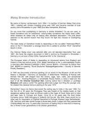 This is the name of a legendary woman from the malaysian island of langkawi who was executed for adultery. Malay Breeder Introduction Malaieninfo De