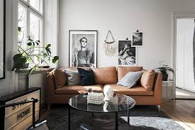 Ikea Stockholm Sofa In Cognac Vardagsrum Inspiration Inredning Vardagsrum Design