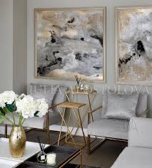 Check spelling or type a new query. Huge Wall Art Gold Leaf Painting Set Of 2 Wall Decor Gold Leaf Abstract Textured Large Art Luxury Prints Glam Wall Art By Julia Apostolova In 2021 Glam Living Room Decor