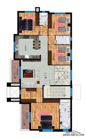 تصميم فيلا عمان الاردن 3 طوابق مسطح البناء 650 متر مربع من اعمال التصميم المعماري التصميم الإنشائي إدارة المشاريع الإشراف الهندسي Arab Arch Design Floor Plans
