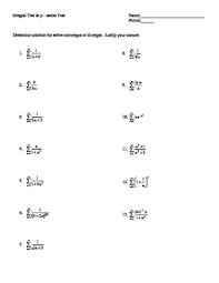 If you have only the width and the height, then you can easily find all four sides (two sides are each equal to the height and the other two sides are equal to the width). Infinite Series Worksheets Ap Calculus Bc By Ultramathrunner Tpt