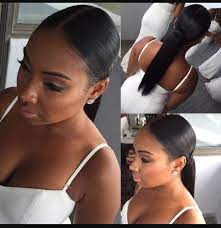 Middle Part Sleek Low Ponytail Very Chic Low Ponytail Hairstyles Black Ponytail Hairstyles Weave Ponytail Hairstyles