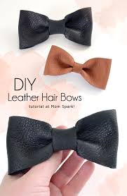 This is so easy that you can make a different bow for every day of the week. Diy Leather Hair Bows Tutorial Mom Spark Mom Blogger