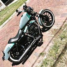 Tiffany Blue Harley Davidson 883 Sportster Harley Davidson Meets Tiffany Co Vance Hines Exhaust Harley Davidson 883 Harley Harley Davidson