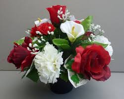 Red And White Silk Flower Bouquets Artificial Flower Arrangements Flowers Uk Silk Flower Arrangements