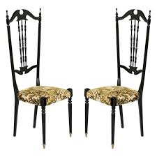 Pair Of Chiavari High Back Chairs By Gaetano Descalzi Italy In Mahogany High Back Chairs Chair Chiavari