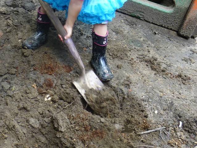 Digging: Kids dig because they like to dig